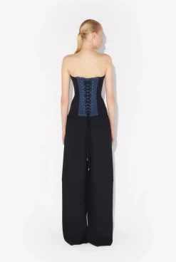 The Bi-Material Denim Corset