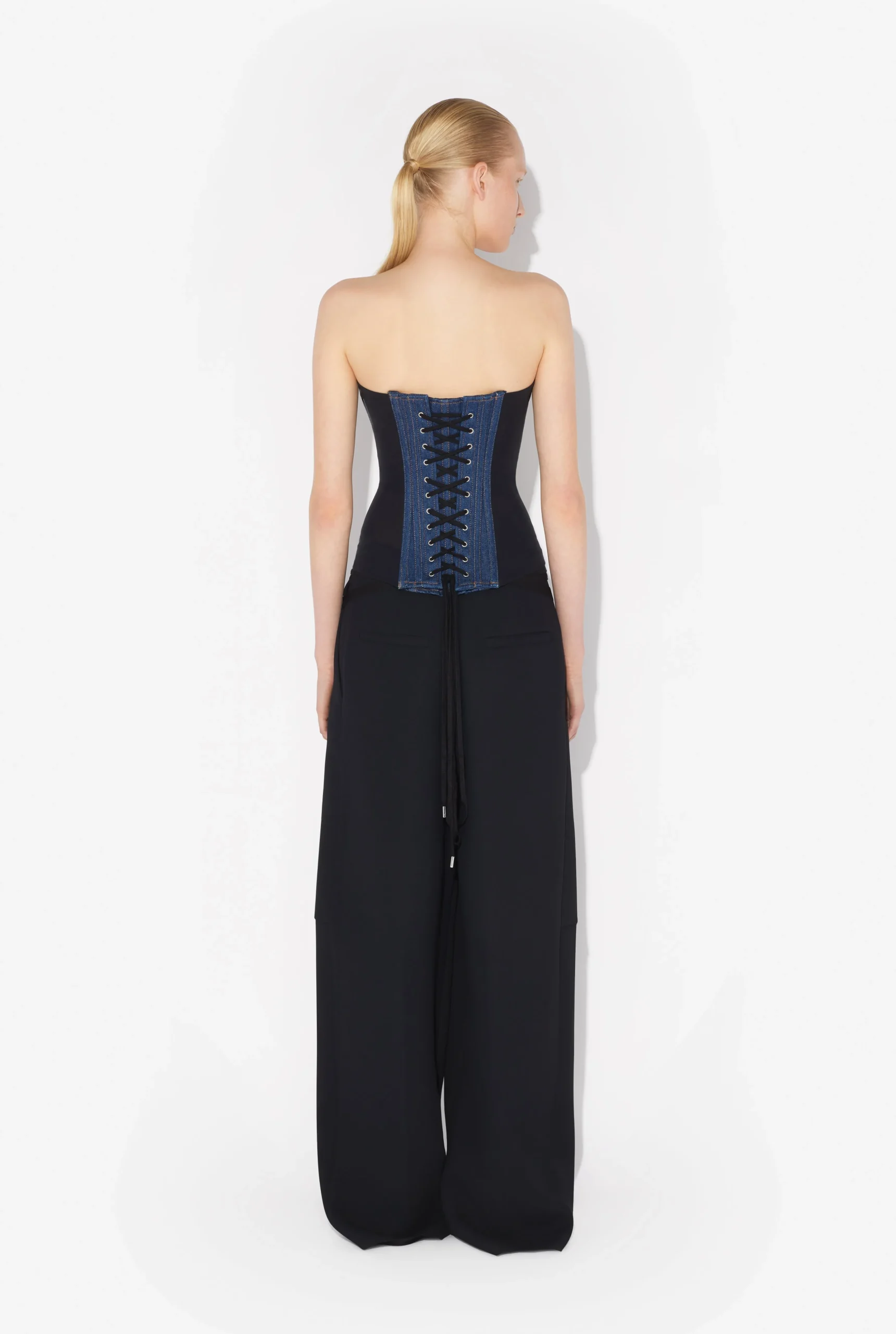 The Bi-Material Denim Corset