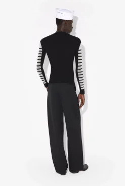 The Bi-Material Marinière Sweater
