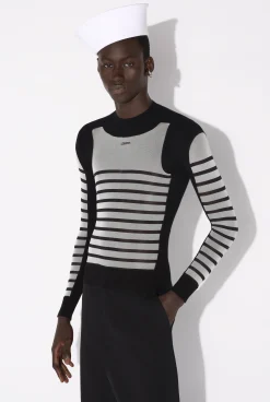 The Bi-Material Marinière Sweater