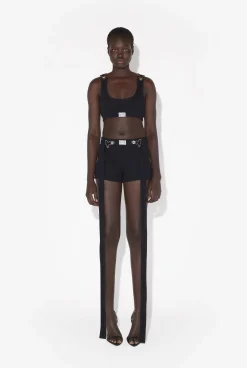 The Black Cropped Patch Tank Top