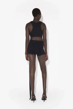 The Black Cropped Patch Tank Top