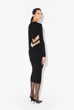 The Black Dress with Chevrons