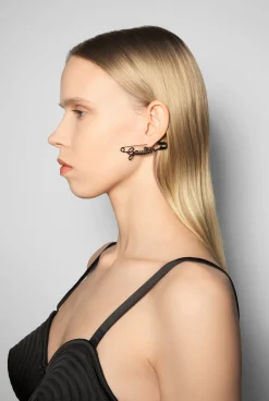 The Black Gaultier Safety Pin Earring