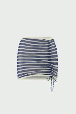 The Blue “Crackling” Sailor Mini Skirt