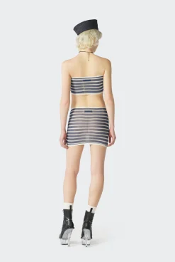 The Blue “Crackling” Sailor Mini Skirt