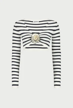 The Blue Flower Sailor Crop Top