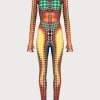 The Brown dots print Jumpsuit