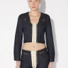 The Contrasting Lace-Up Denim Jacket