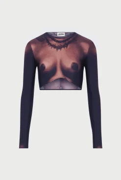 The Ebony Body Tattoo Crop Top