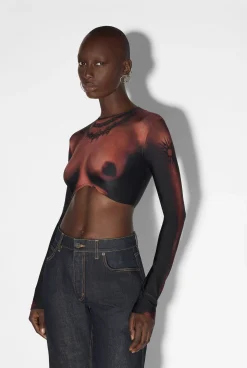 The Ebony Body Tattoo Crop Top