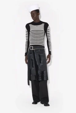 The Flocked Denim Kilt