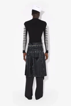 The Flocked Denim Kilt