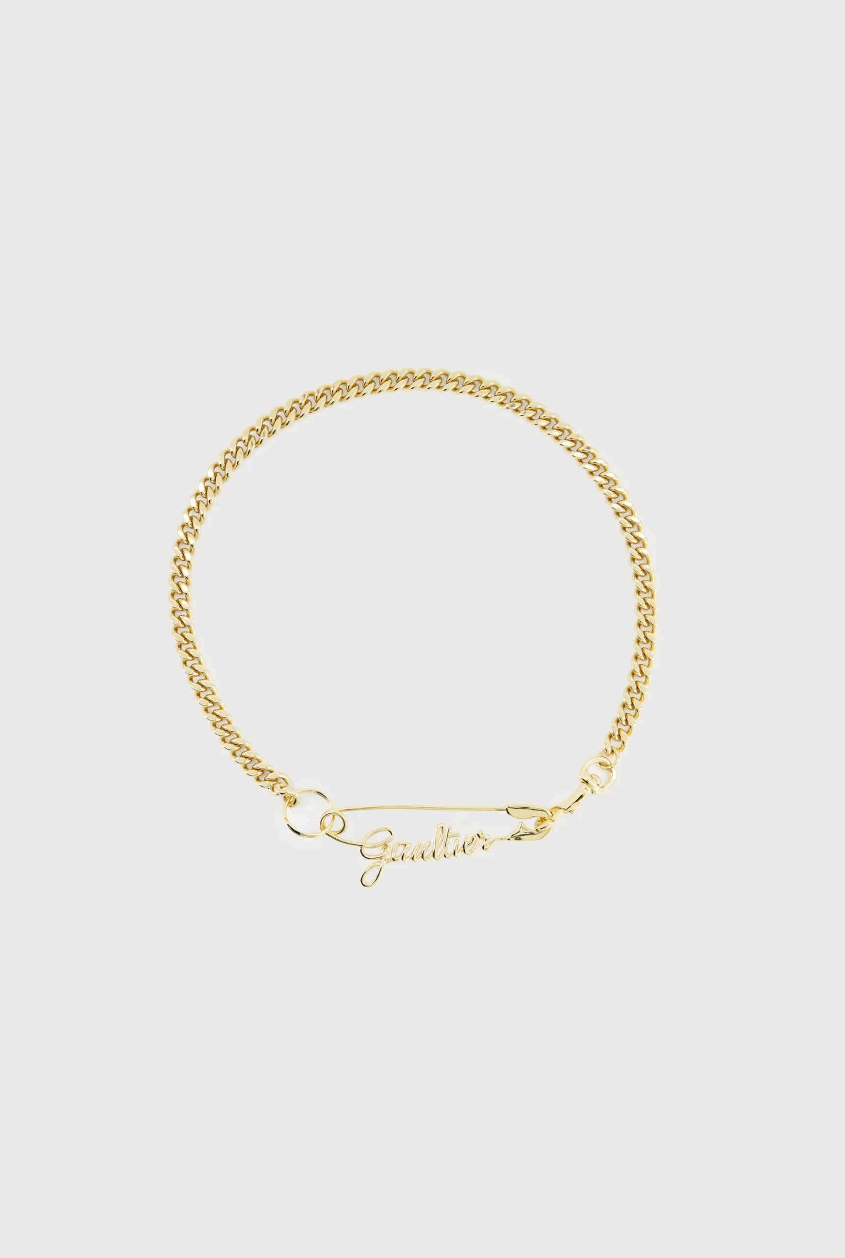 The Gold-Tone Gaultier Safety Pin Necklace