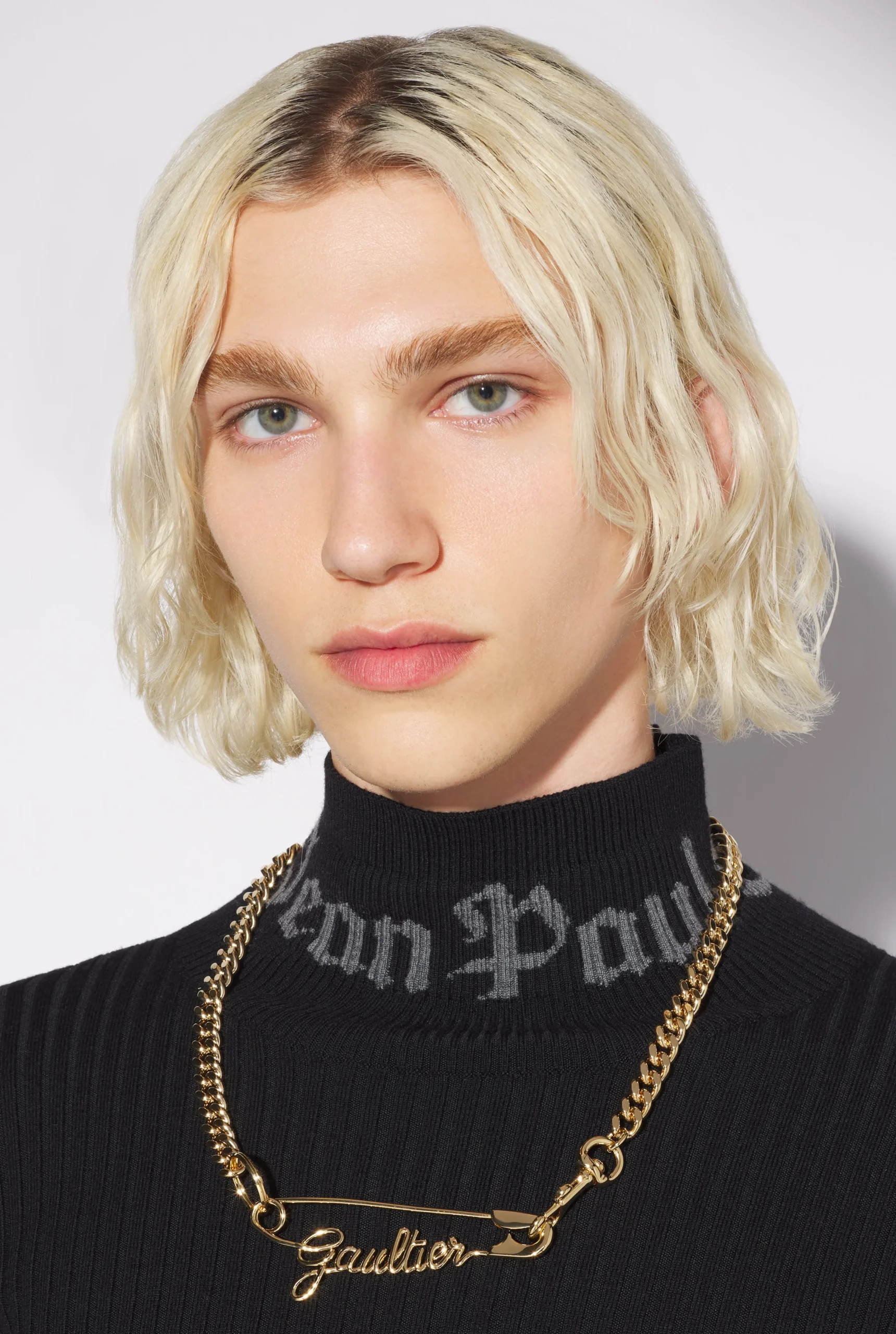 The Gold-Tone Gaultier Safety Pin Necklace