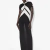 The Long Black Dress with Chevrons
