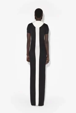The Long Black Dress with Chevrons