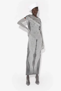 The Long Draped Body Morphing Dress
