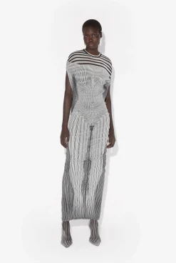 The Long Draped Body Morphing Dress