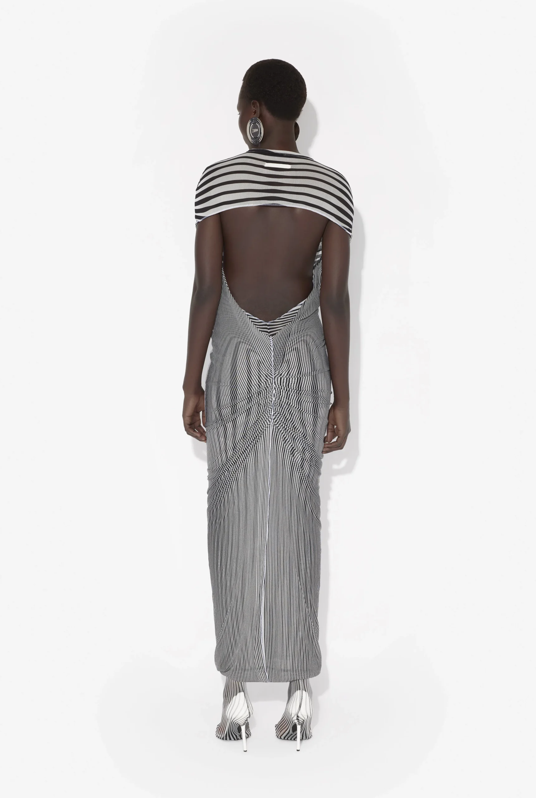 The Long Draped Body Morphing Dress