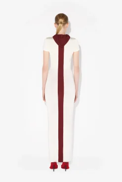 The Long White Dress with Chevrons
