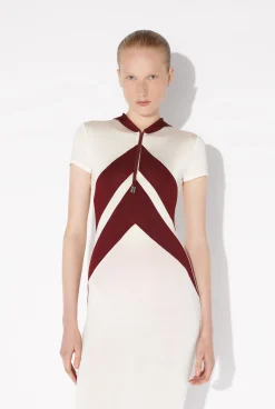 The Long White Dress with Chevrons