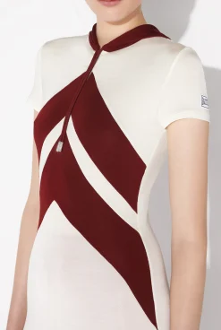 The Long White Dress with Chevrons