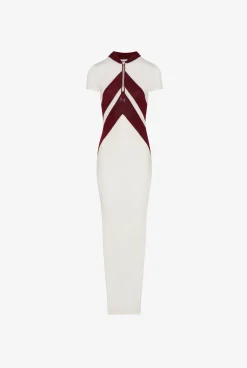 The Long White Dress with Chevrons