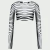 The Navy Blue Body Morphing Crop Top