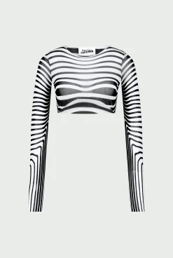 The Navy Blue Body Morphing Crop Top
