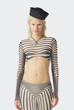 The Navy Blue Body Morphing Crop Top