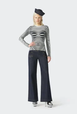 The Navy Blue Body Morphing Knit Top