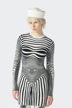 The Navy Blue Body Morphing Knit Dress