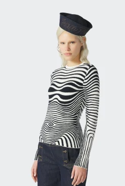 The Navy Blue Body Morphing Knit Top
