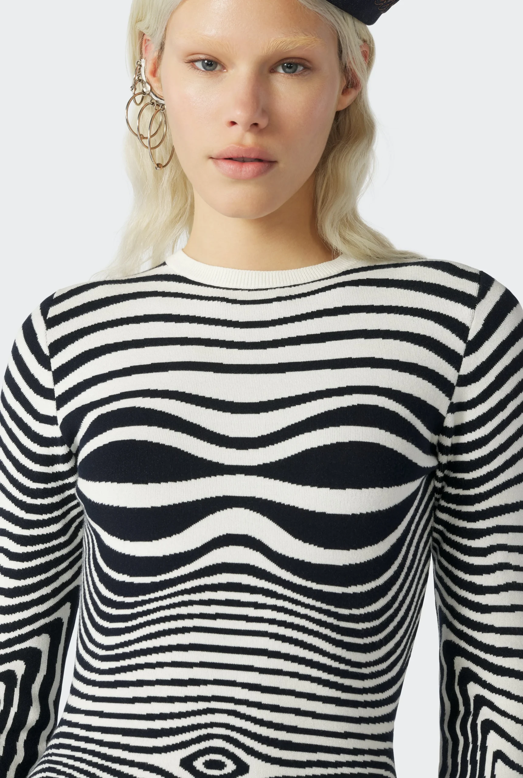 The Navy Blue Body Morphing Knit Top