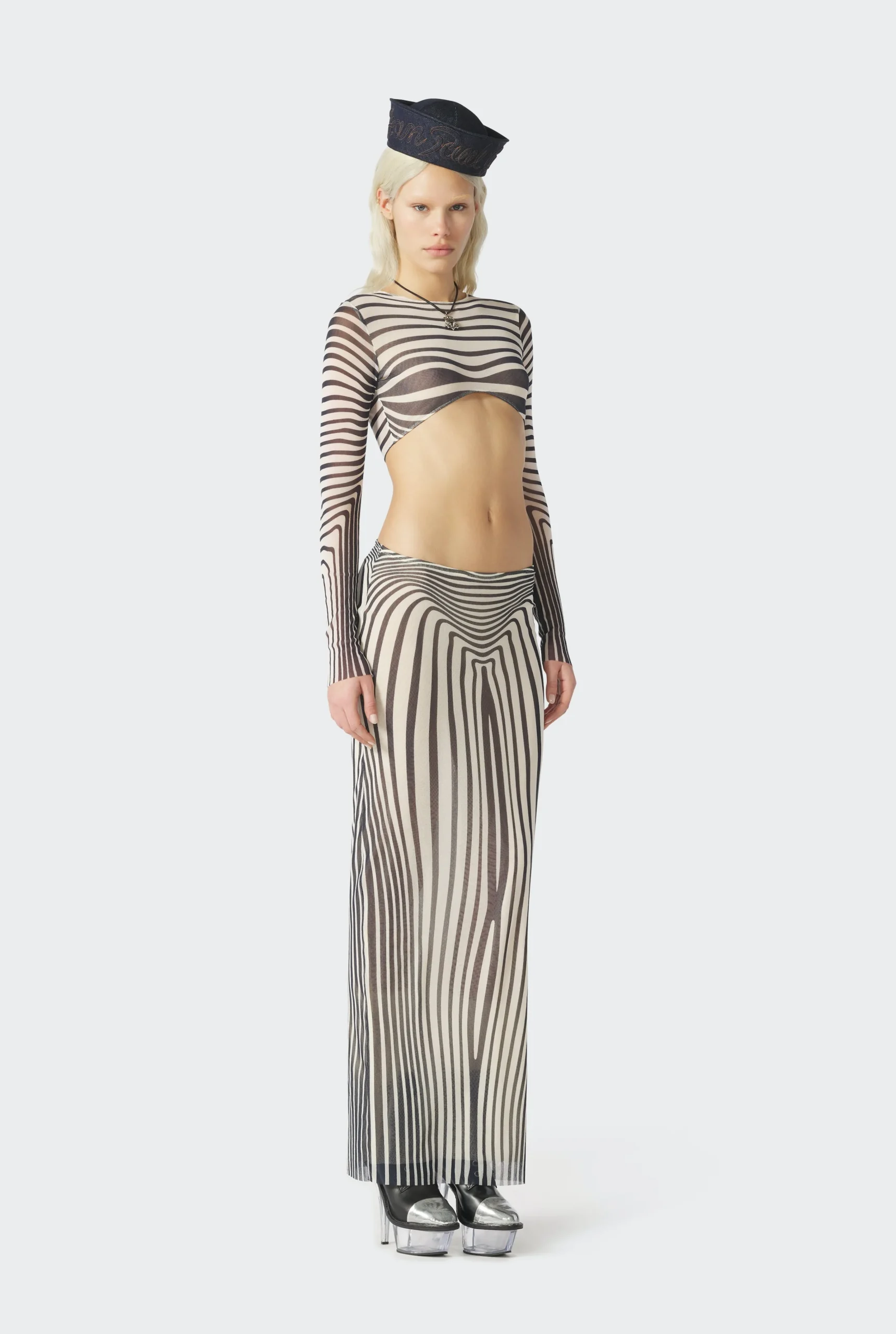 The Navy Blue Body Morphing Crop Top