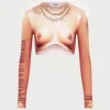 The Nude Body Tattoo Crop Top