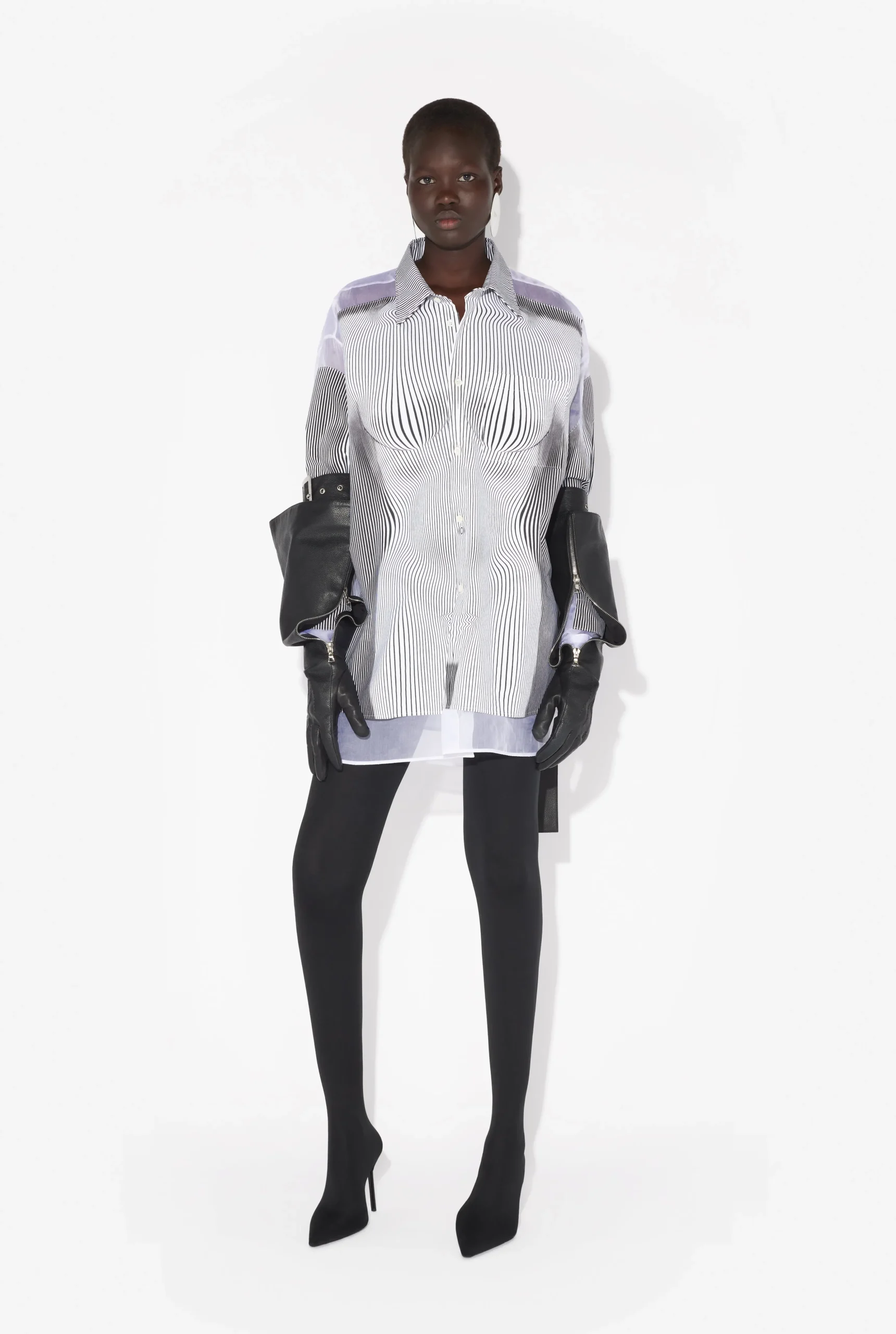 The Petit Grand Pinstripe Body Morphing Shirt