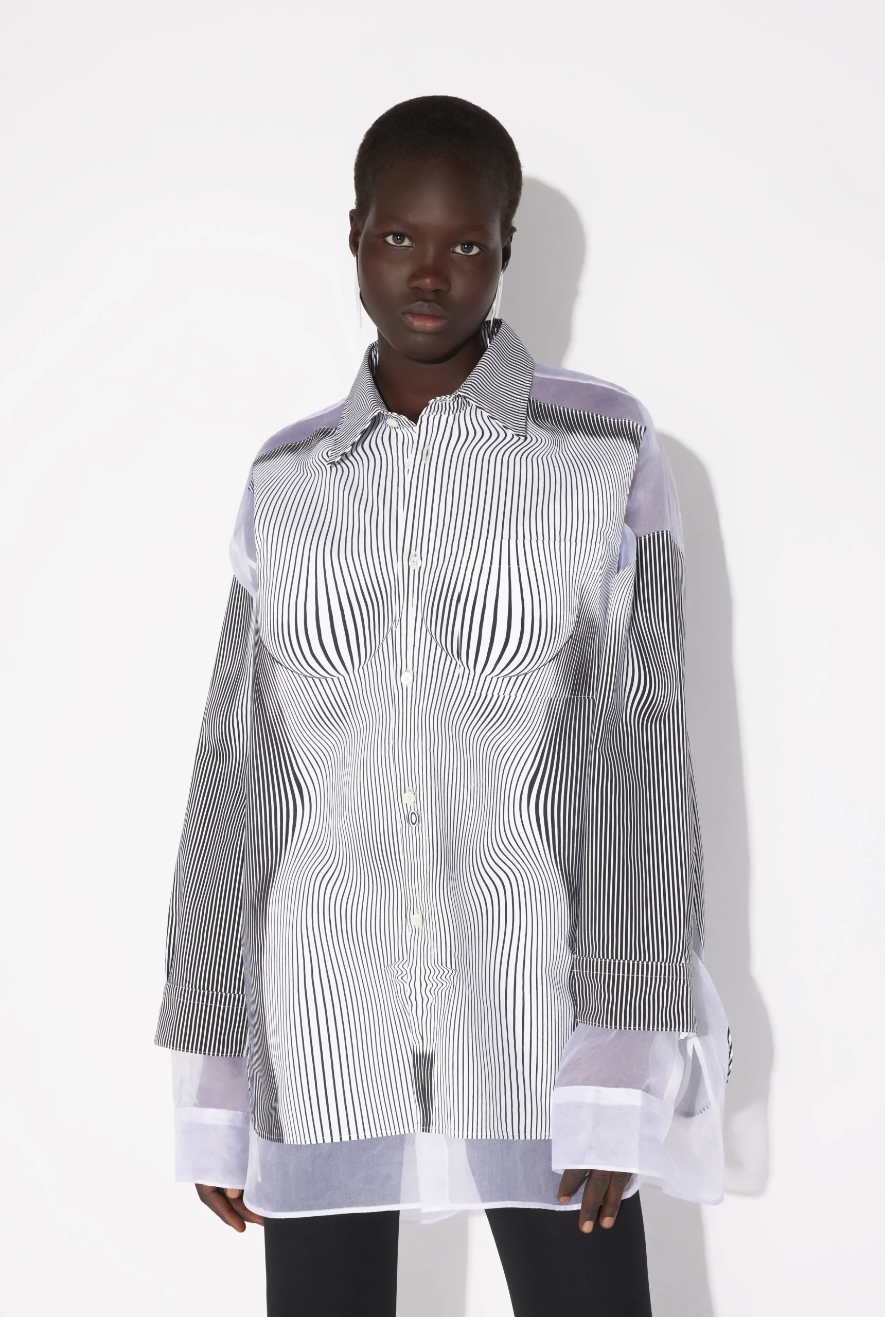 The Petit Grand Pinstripe Body Morphing Shirt