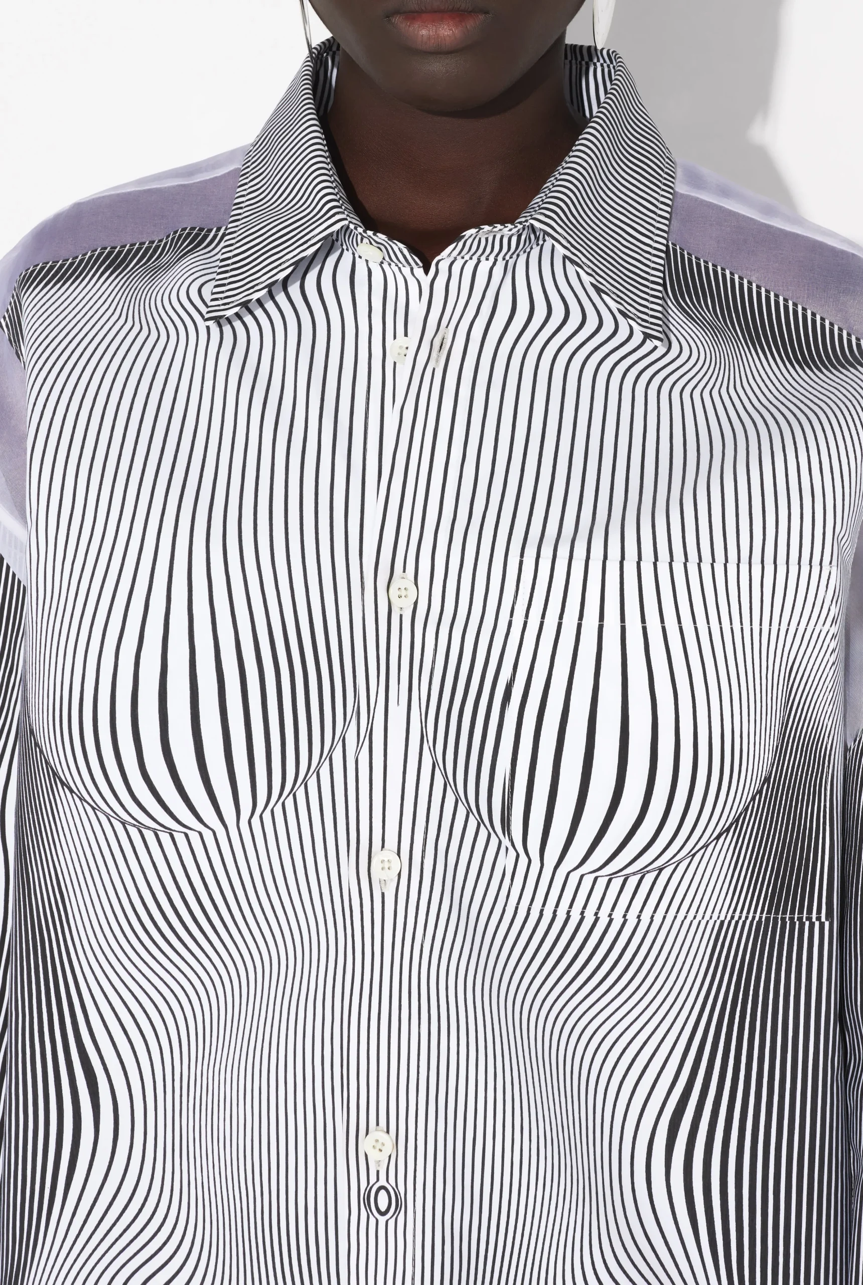The Petit Grand Pinstripe Body Morphing Shirt