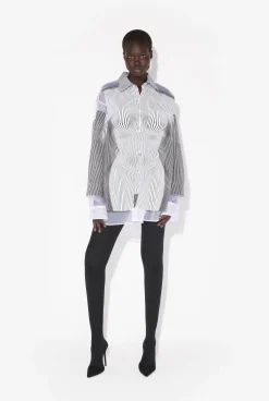 The Petit Grand Pinstripe Body Morphing Shirt