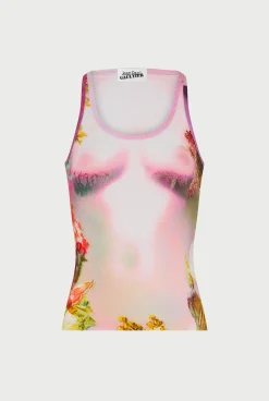The Pink Body Flower Tank Top