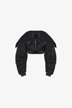 The Quilted Cropped Bomber Jacket
