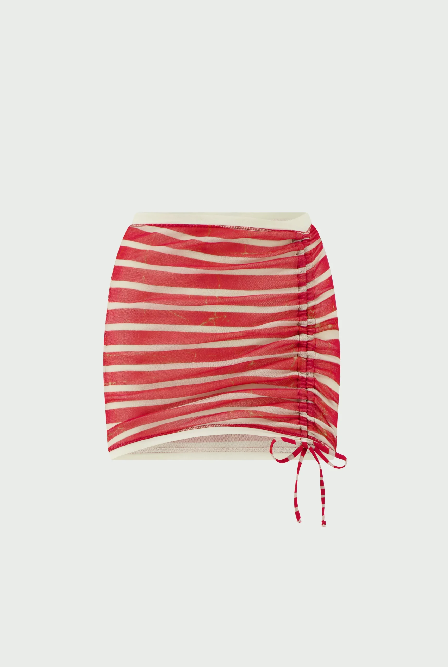 The Red “Crackling” Sailor Mini Skirt