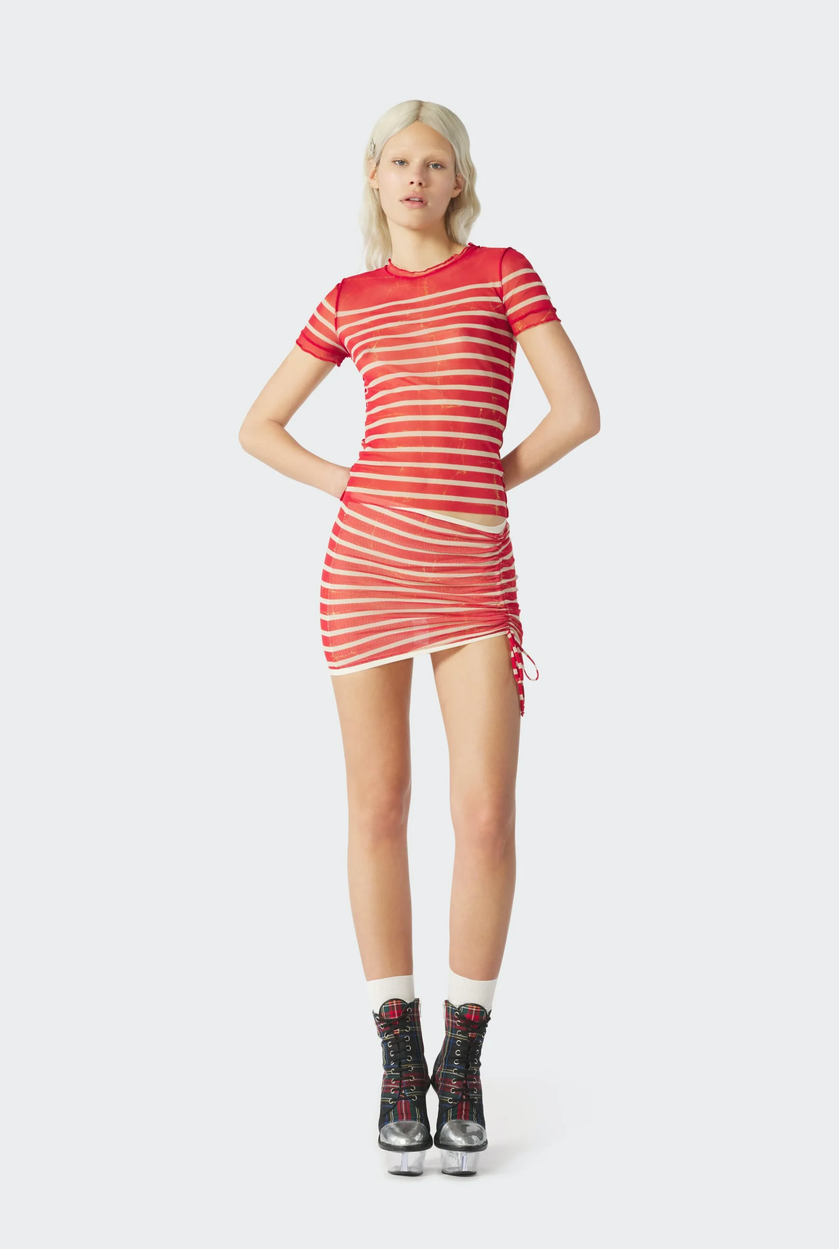 The Red “Crackling” Sailor Top