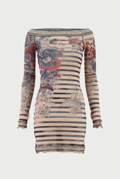 The Short Nude Sailor Tattoo Dress