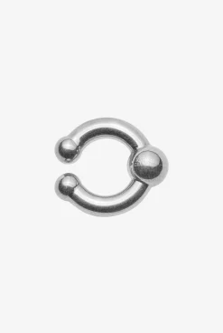 The Silver-Tone Piercing Ear Cuff