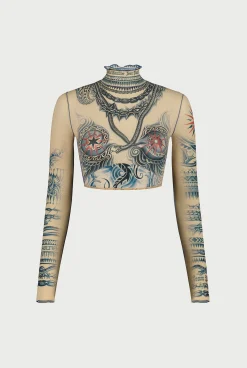 The Sun Tattoo Crop Top