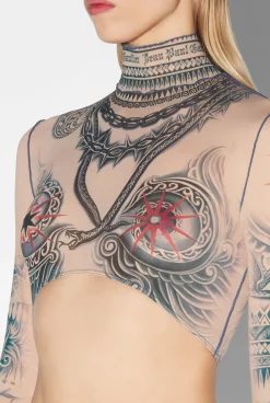The Sun Tattoo Crop Top