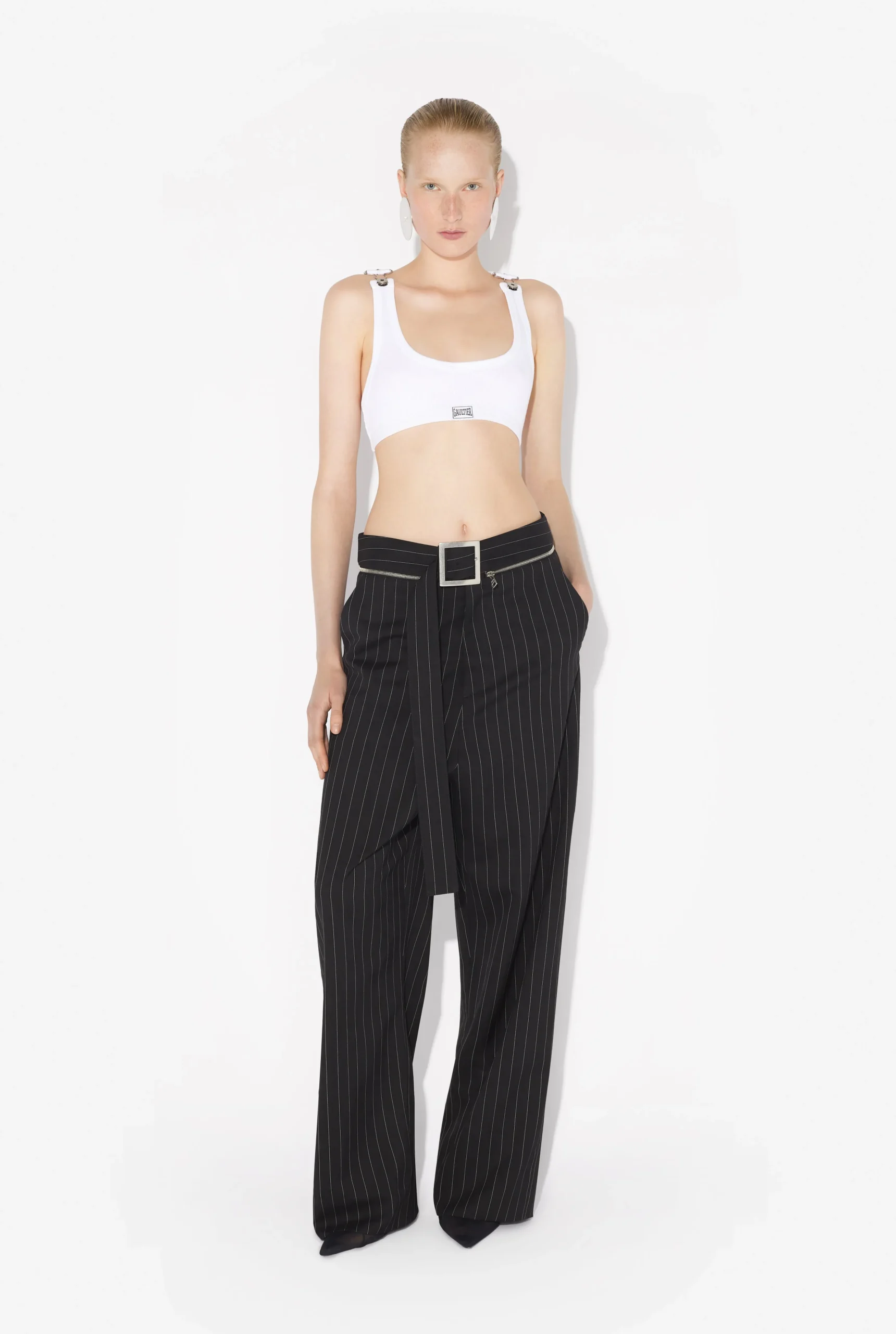 The White Cropped Patch Tank Top